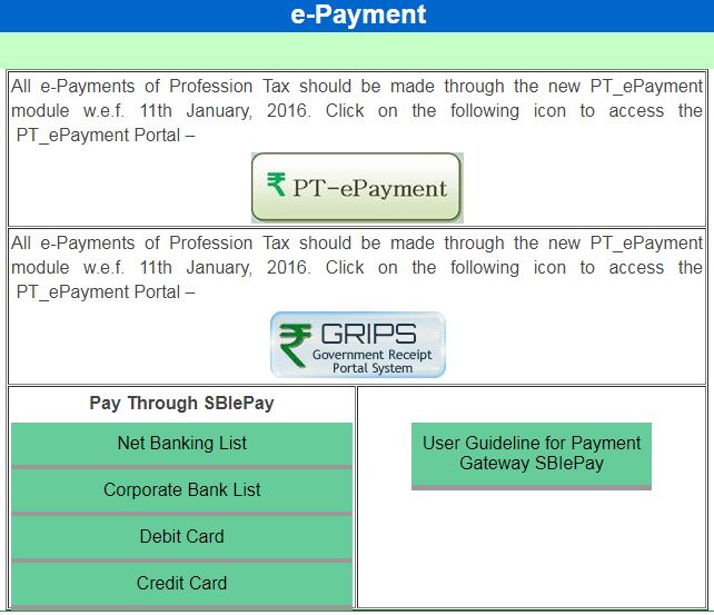 West Bengal pay tax online