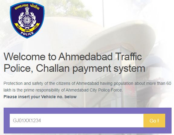 Ahmedabad Police pay Traffic Fine online