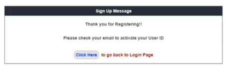 Birth Registration online user registration confirmation