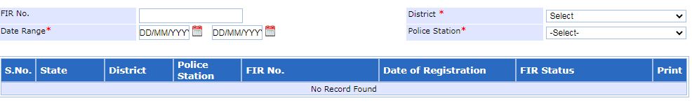 Chandigarh Police Download FIR online