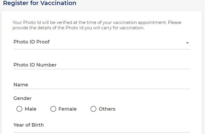 Register for Covid Vaccination