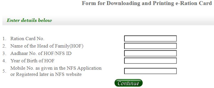 Delhi Download Ration Card online