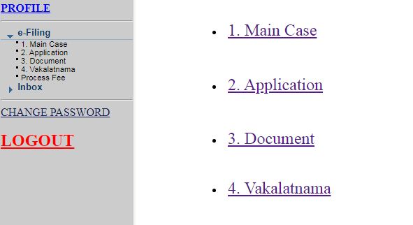 Delhi High Court Main case Menu