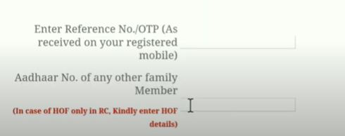 Delhi Download Ration Card OTP