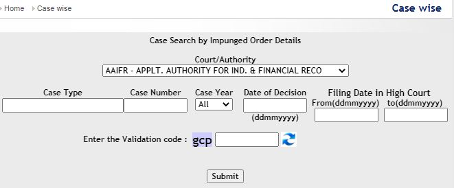 Delhi High Court Impugned Order Wise Case History Search