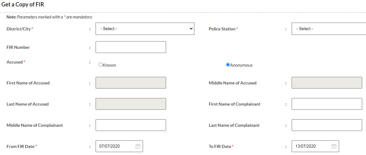 Gujarat Police, get copy of FIR online