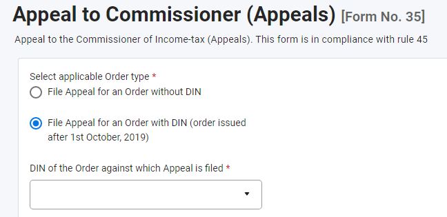 Income Tax Appeal filing