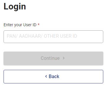 Income Tax Login Menu