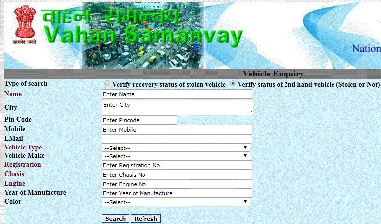 J and K Police Stolen vehicle information