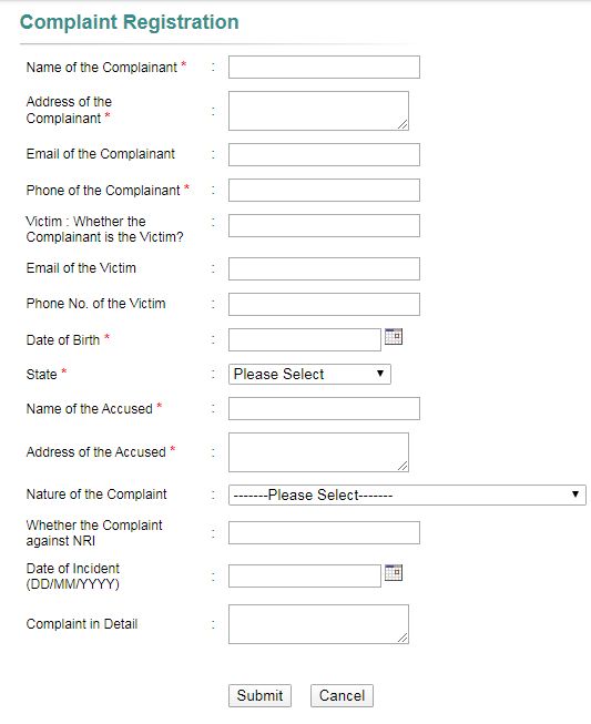 Jharkhand State Commission for Women Complaint Registration