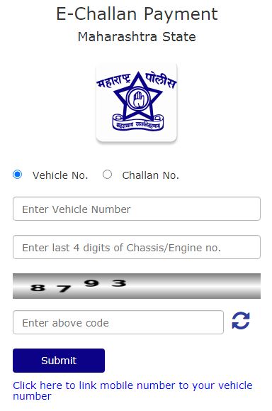 Maharashtra Traffic Police Challan Payment online
