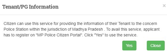 MP Police Tenant information