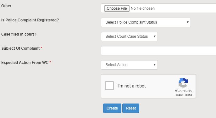 MSCW Complaints online