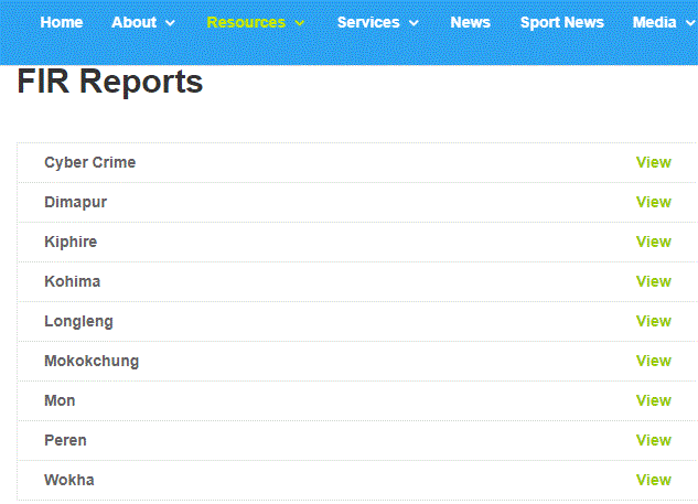 Nagaland Police FIR online
