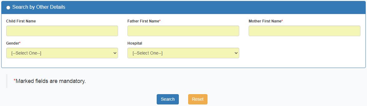 Odisha Birth Certificate Search online
