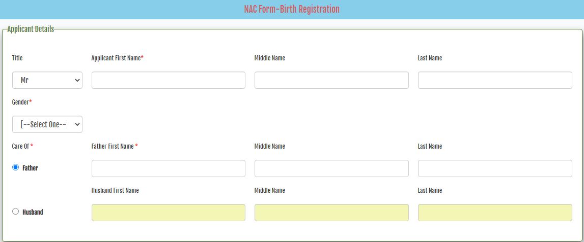 Odisha Birth Registration online