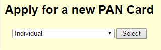Apply for Individual PAN card through NSDL