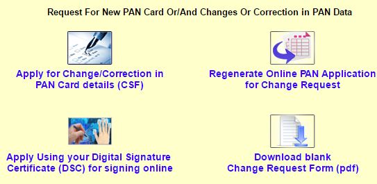 PAN Card correction - Change online UIITSL