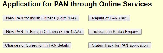 PAN Card status NSDL