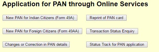 PAN card status NSDL online