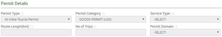 Motor Vehicle Tax Permit Details