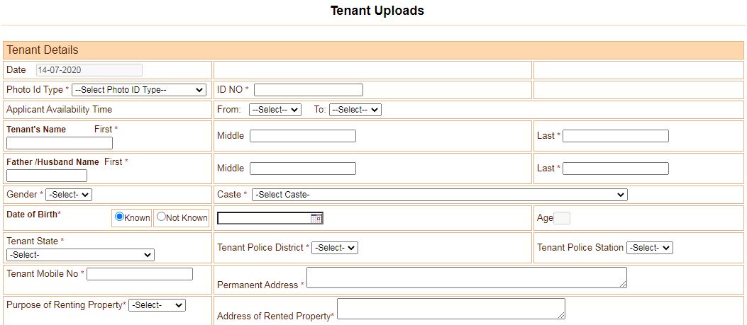 Rajasthan Police Tenant Verification