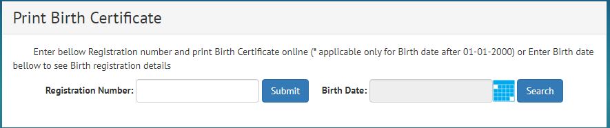 Rajkot Print Birth Certificate online