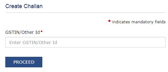 Service Tax Challan Creation GST