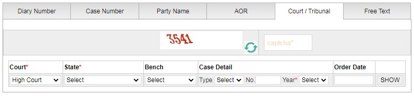 Supreme Court case search by Court / Tribunal