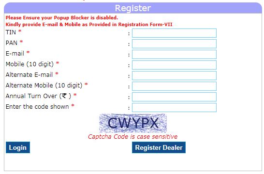 UP Tax Payment Registration